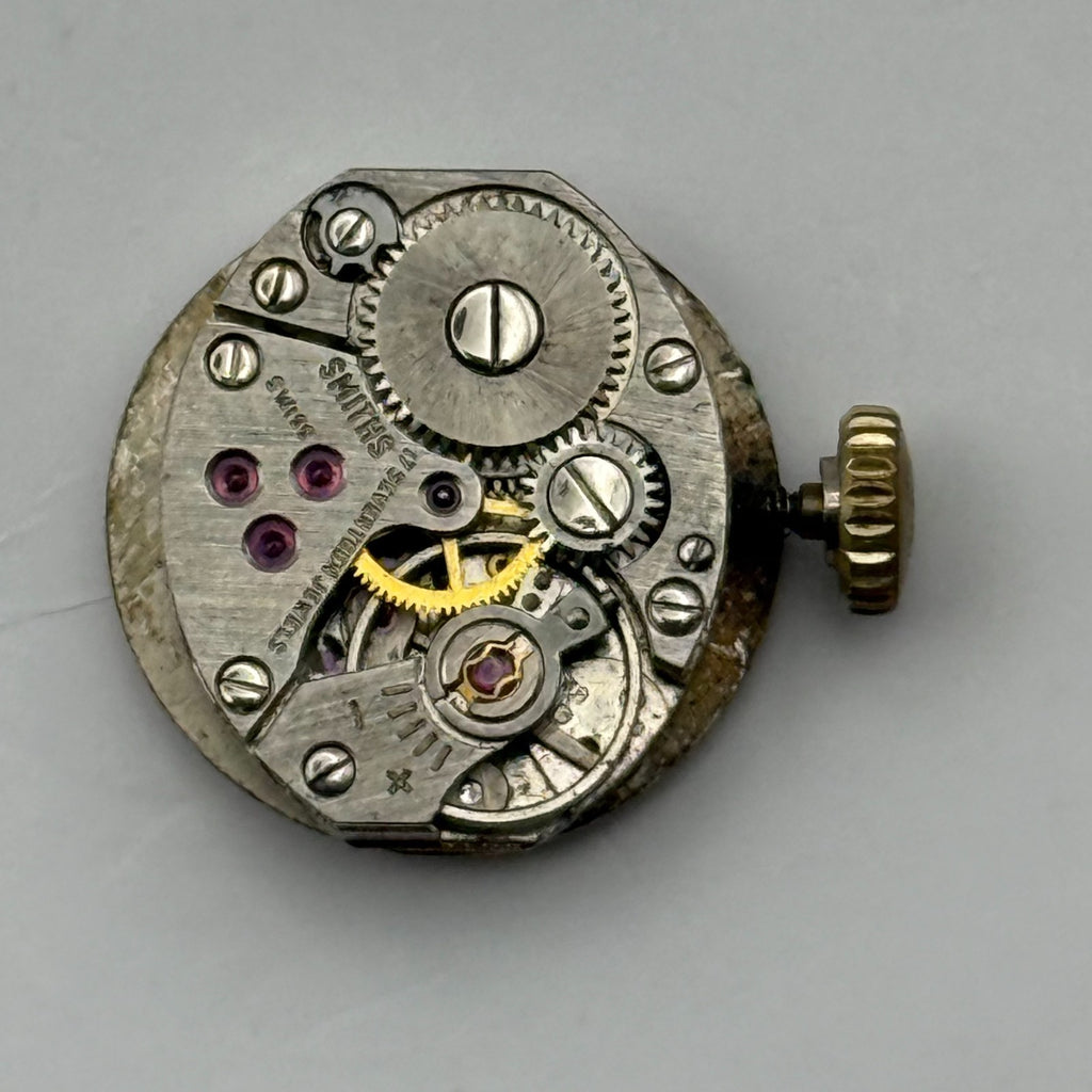 FE 68E4 Watch Movement Smiths 17 Jewels Swiss Manual Wind Parts Repair 13.1mm