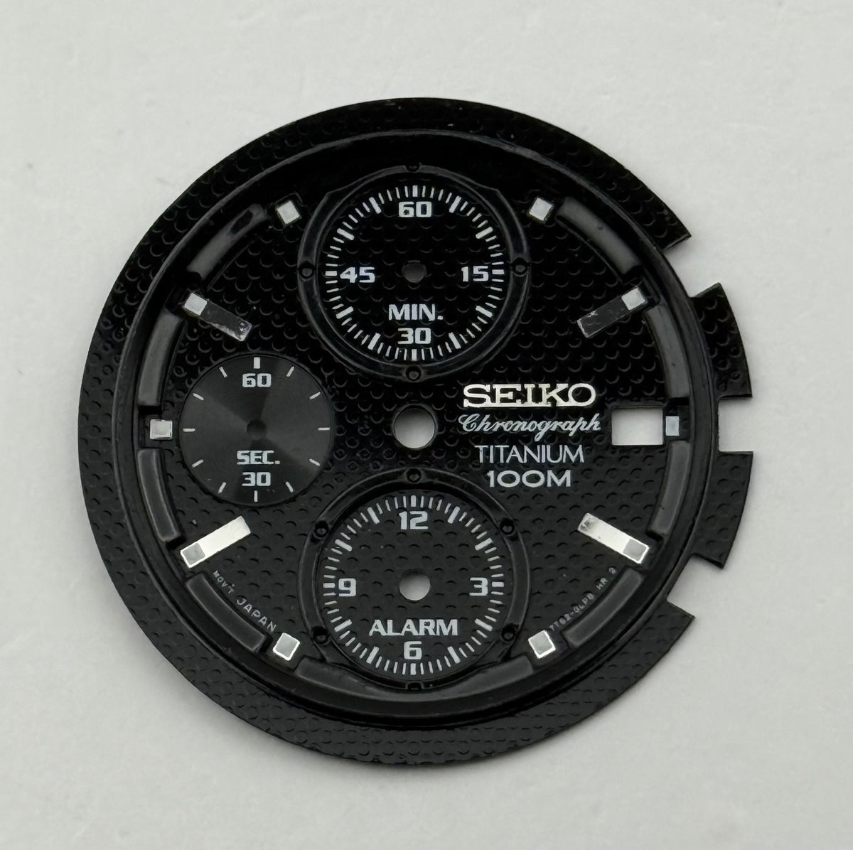Seiko 7T62-0LP0 Watch Dial Chronograph Titanium 100M Spare Parts Repair 30.9mm