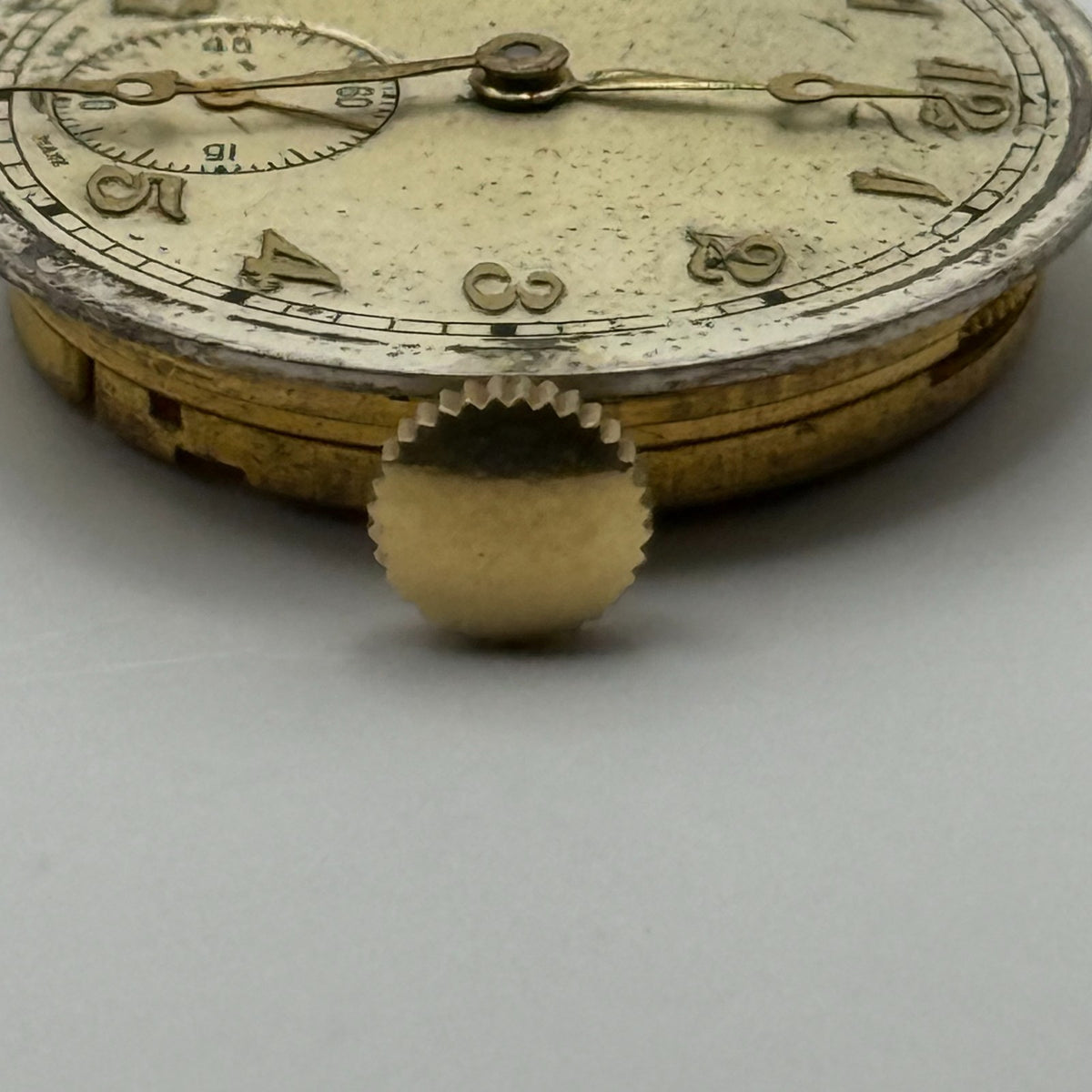 Unidentified Watch Movement Running 9 Jewels Swiss Manual Wind Parts 22.9mm