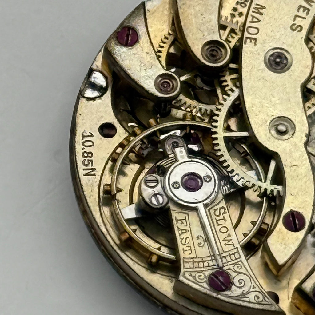 Longines 10.85N Watch Movement Red 12 B&Co 15 Jewels Manual Wind Parts 22.8mm