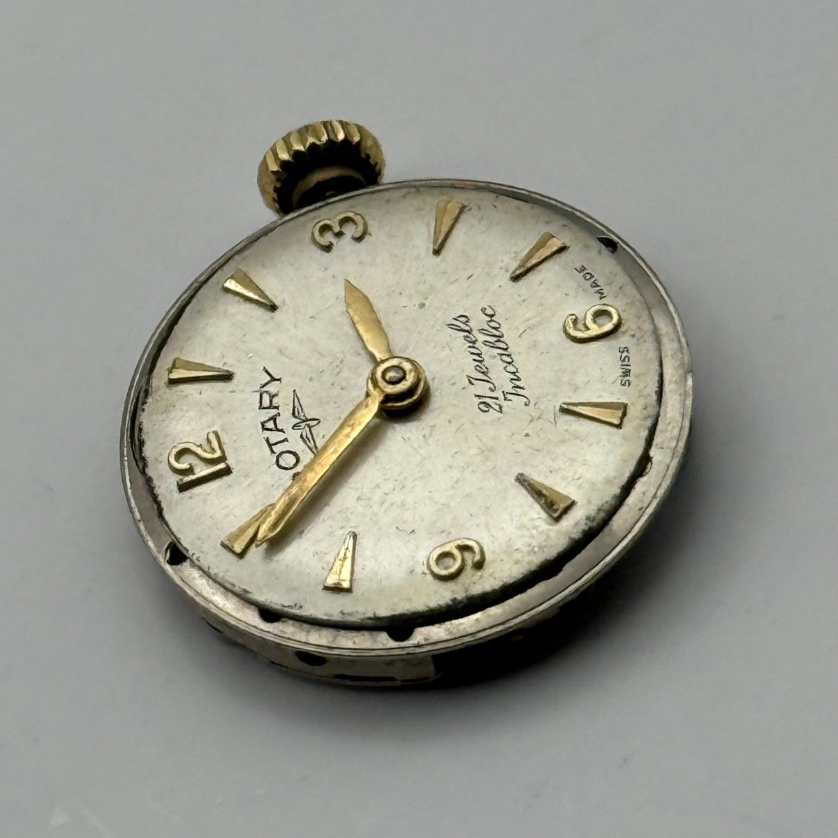 FHF 34 Watch Movement Rotary 21 Jewels Swiss Manual Wind Parts Repair 17.5mm