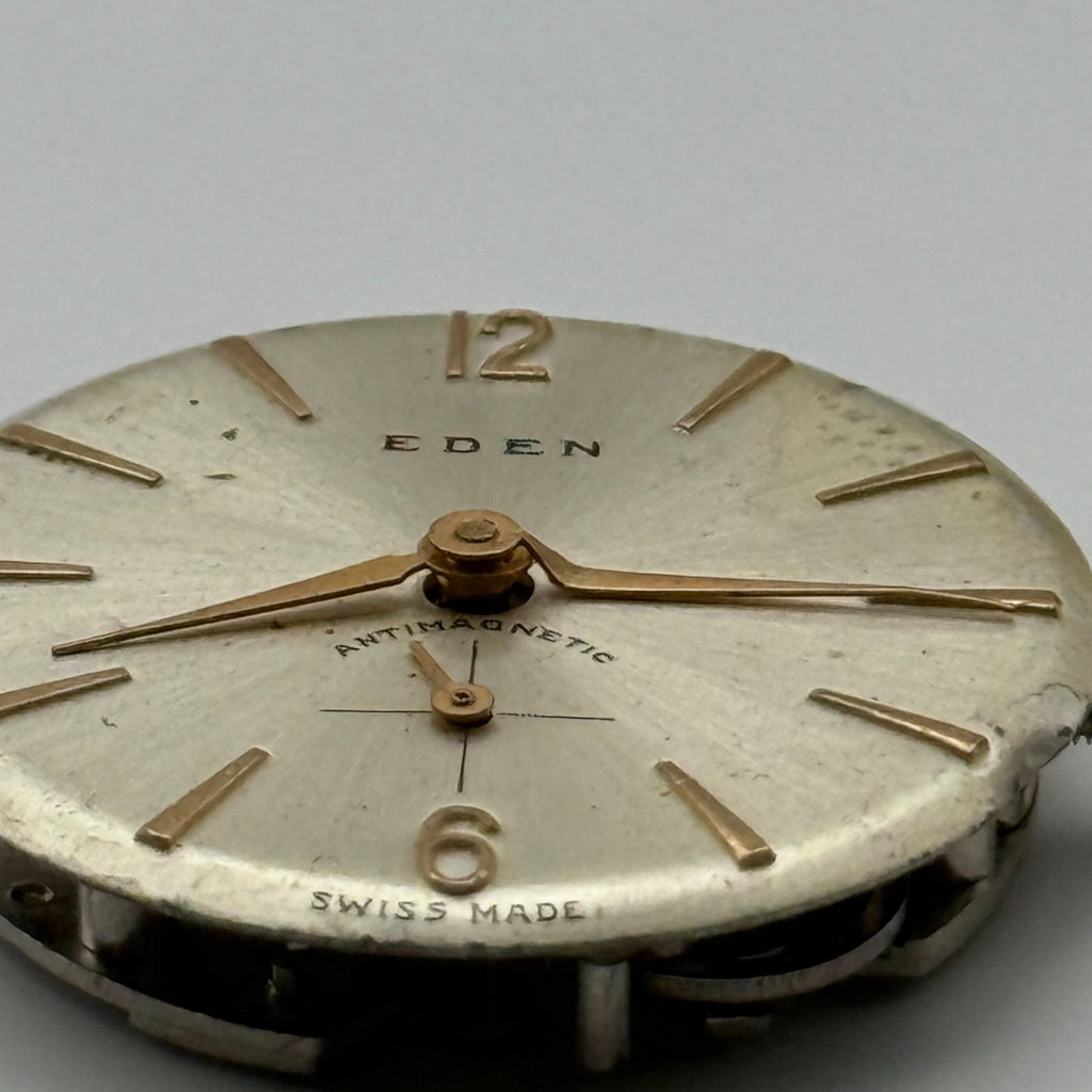 Eden Watch Movement Antimagnetic 1 Jewel Swiss Manual Wind Parts Repair 22.2mm