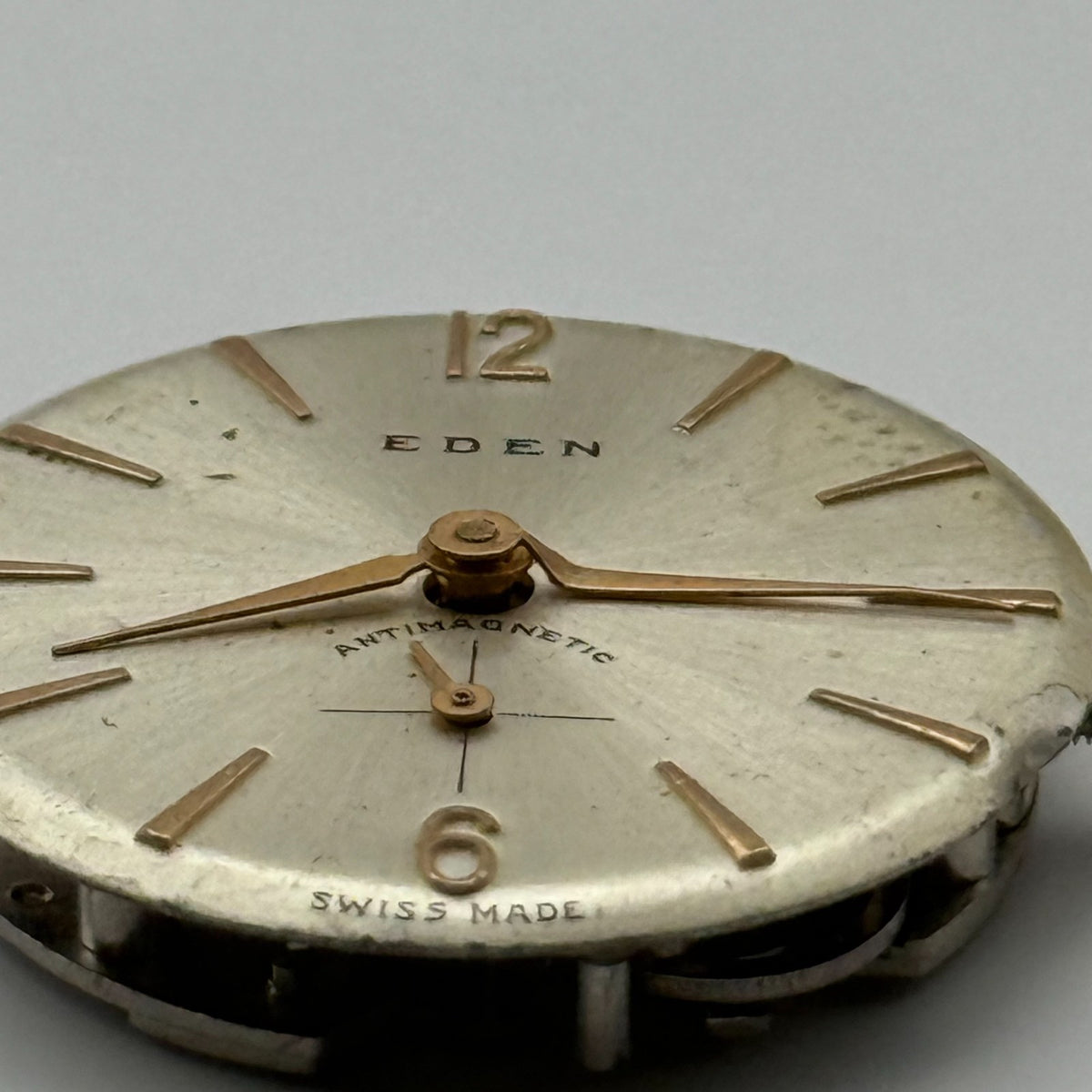 Eden Watch Movement Antimagnetic 1 Jewel Swiss Manual Wind Parts Repair 22.2mm
