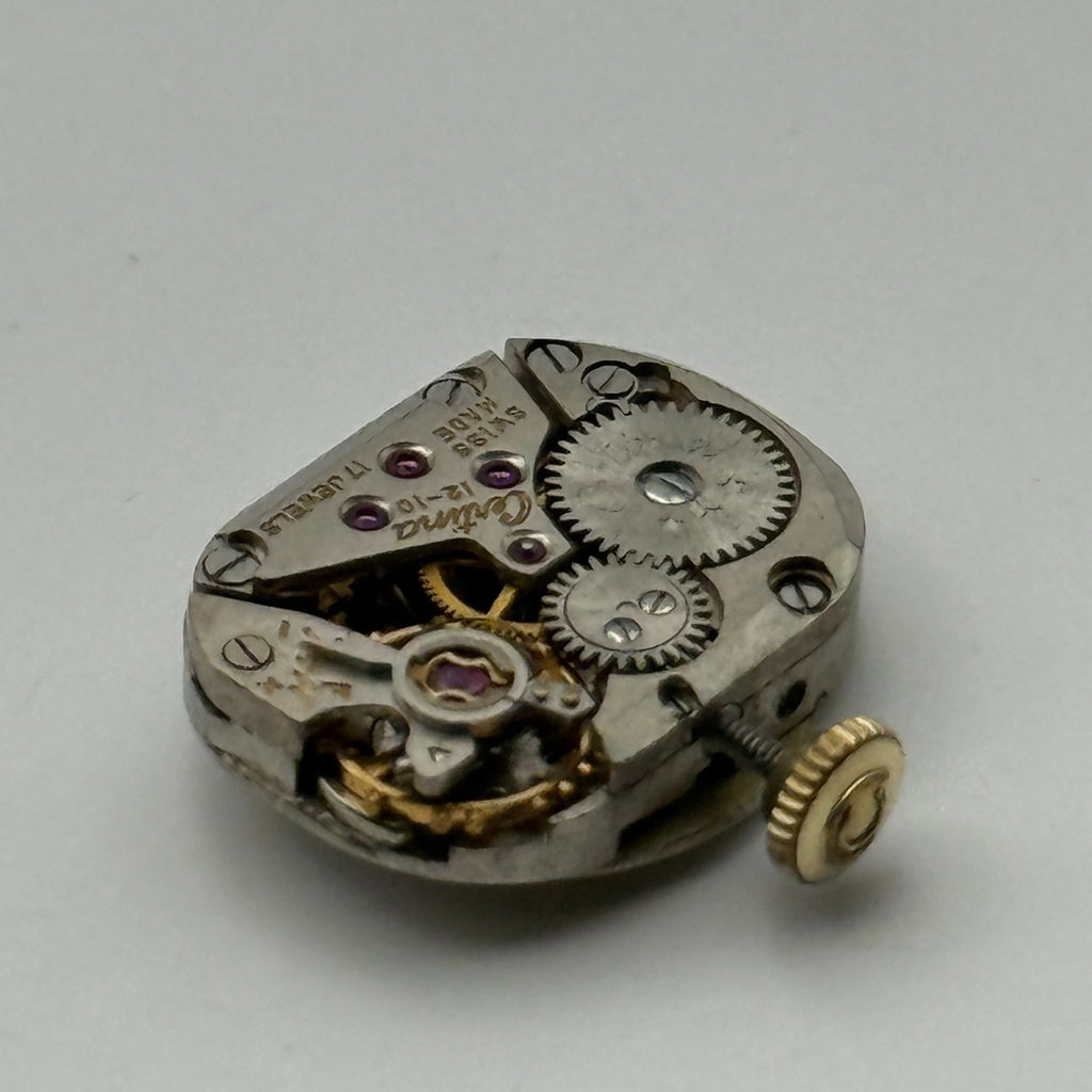 Certina 12-10 Watch Movement Running 17 Jewels Swiss Manual Wind Parts 12.1mm