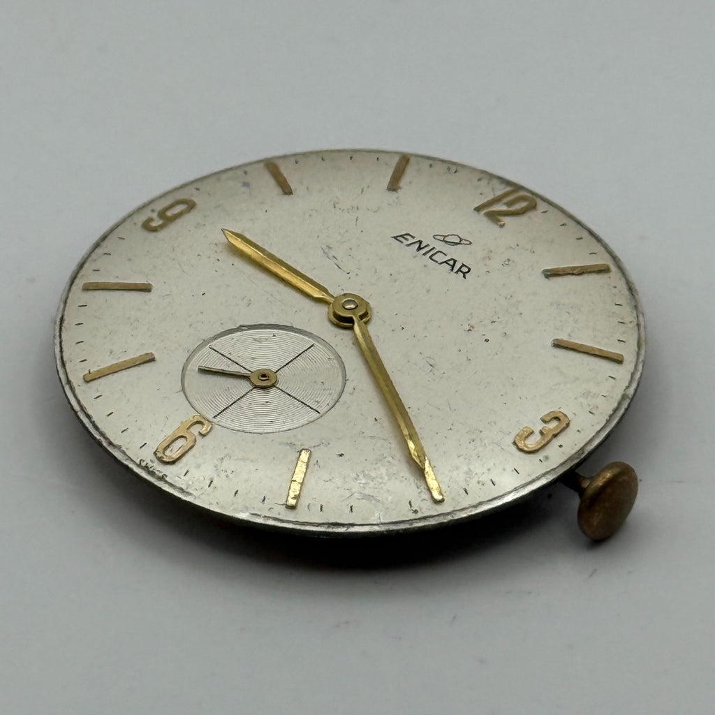 Enicar 1012B Watch Movement A-R 17 Jewels Running Manual Wind Vintage Parts 26mm