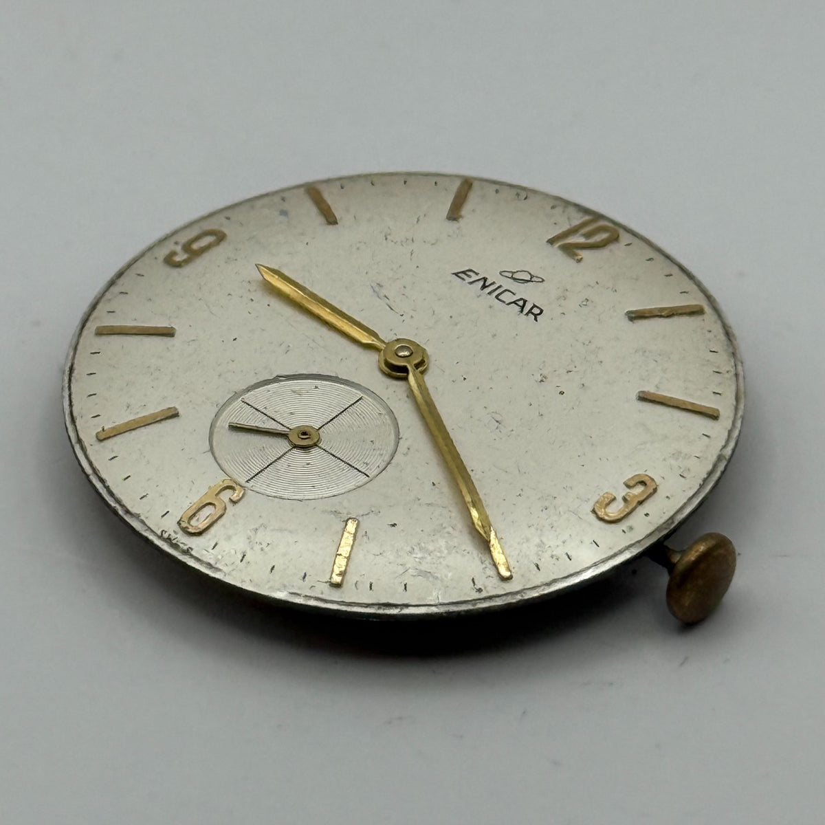 Enicar 1012B Watch Movement A-R 17 Jewels Running Manual Wind Vintage Parts 26mm