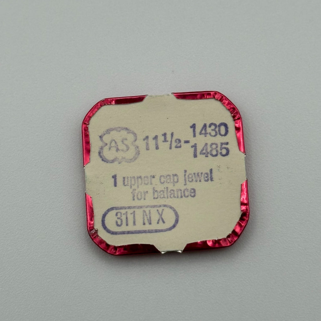 AS 1430/1485 Upper Cap Jewel - 11 1/2 - 311 NX - New Old Stock - Watch Parts