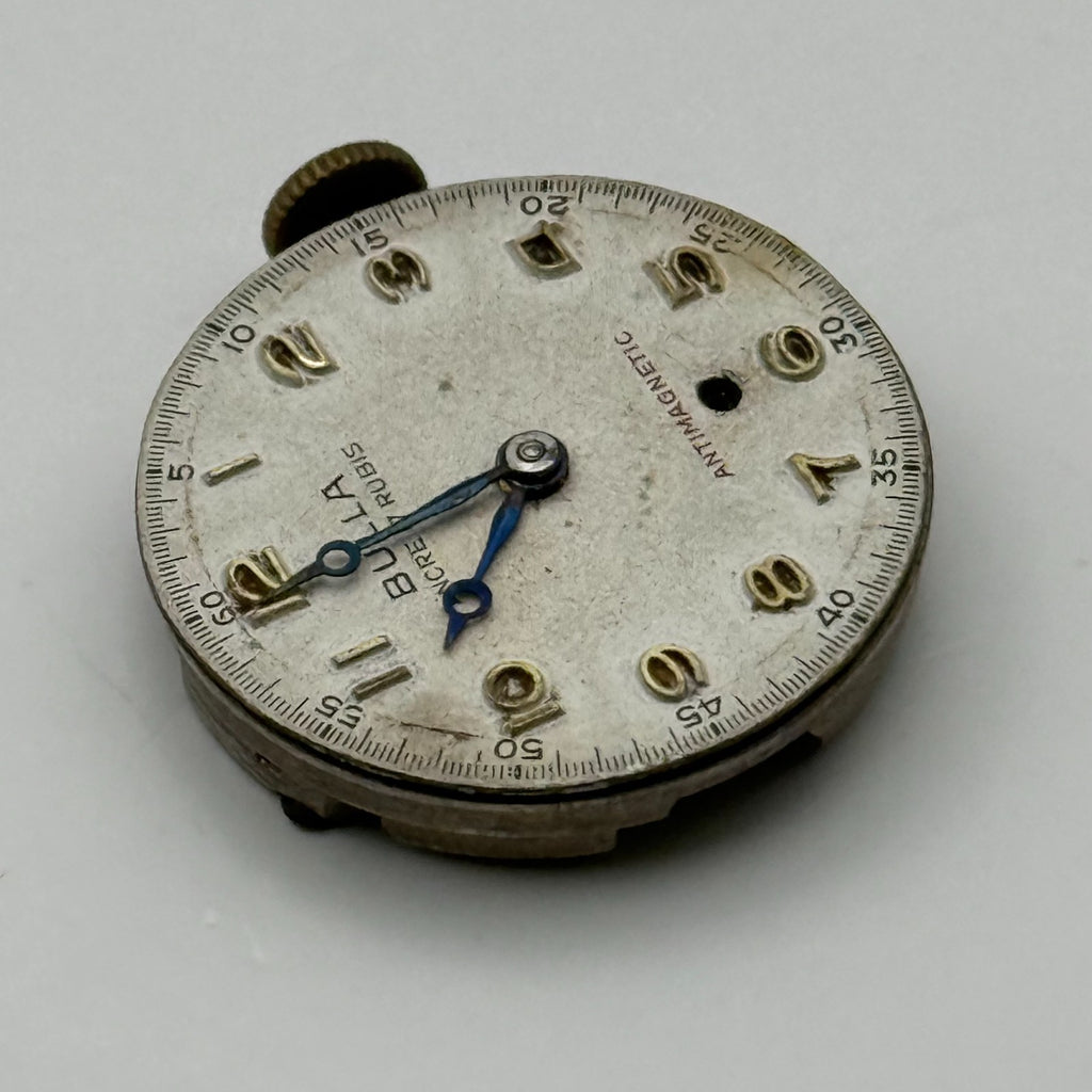 Bulla Watch Movement 17 Rubis Antimagnetic Manual Wind Vintage Parts Repair 22mm