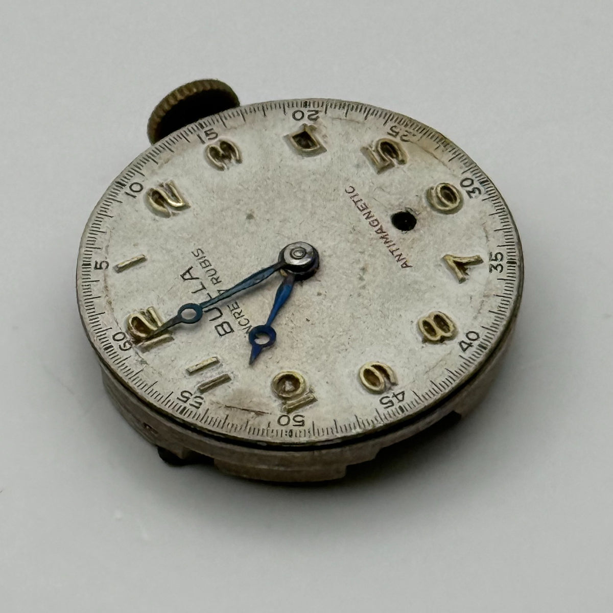 Bulla Watch Movement 17 Rubis Antimagnetic Manual Wind Vintage Parts Repair 22mm