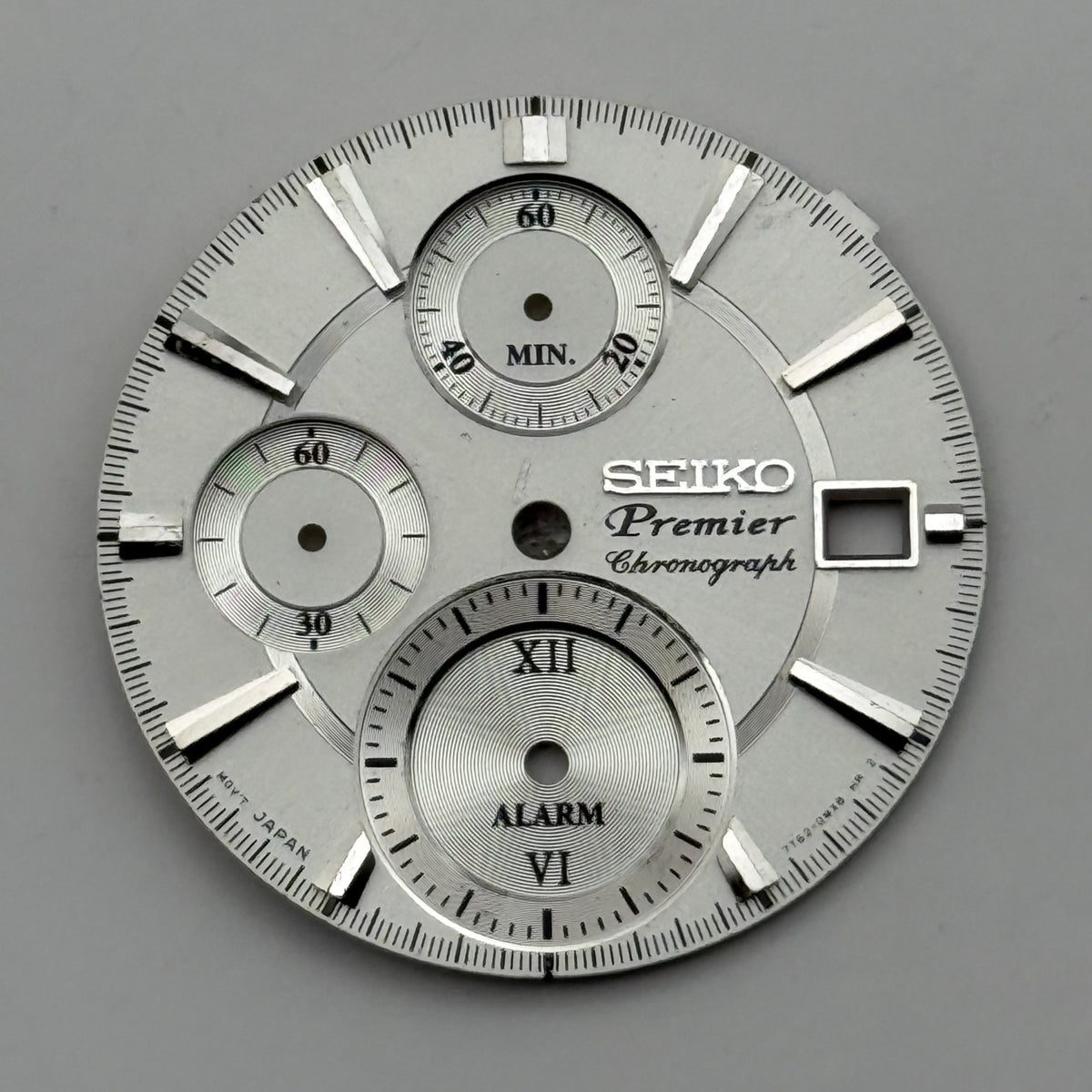 Seiko 7T62-0M48 Watch Dial Premier Chronograph Alarm Spare Parts Repair 27.9mm