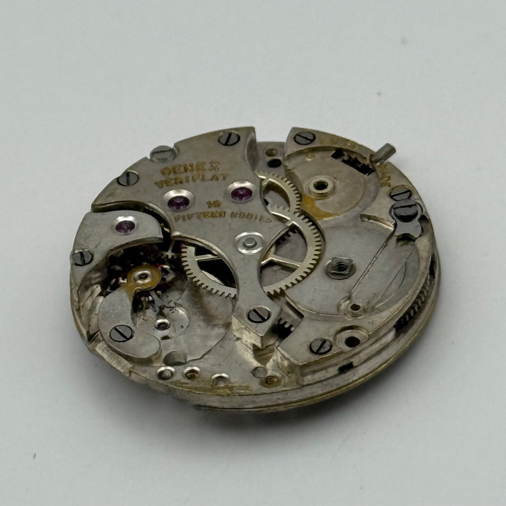 Rolex Genex Veriflat 15 Rubies Watch Movement - For Parts / Repair - 23.6mm