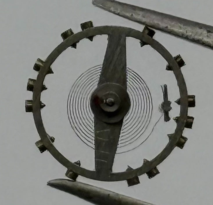 ETA 761 1201 Balance Wheel Complete And Spring Renata 145 M Watch Movement Parts