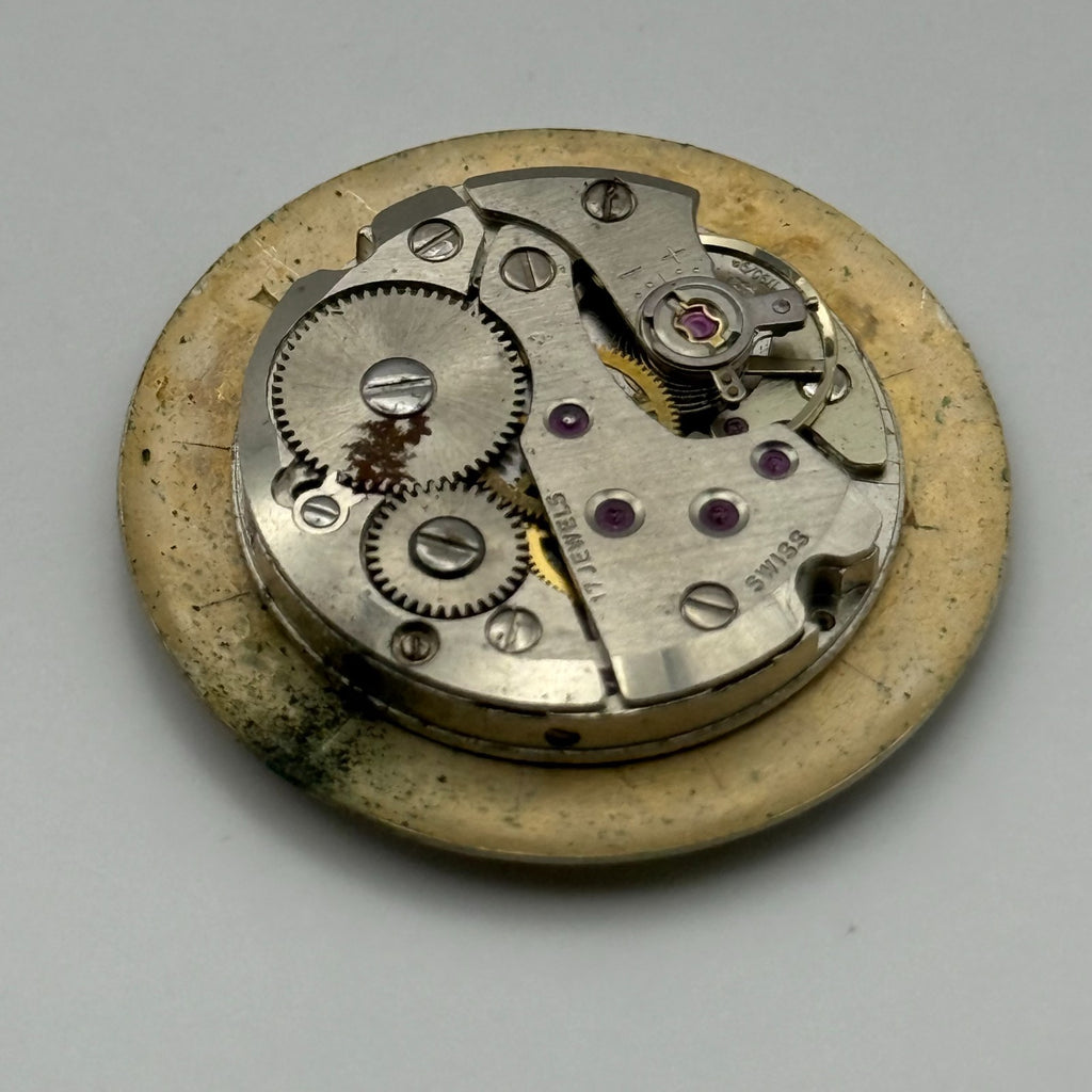 AS 1790/92 Watch Movement A. Schild Jupex 17 Jewels Swiss Manual Wind Parts