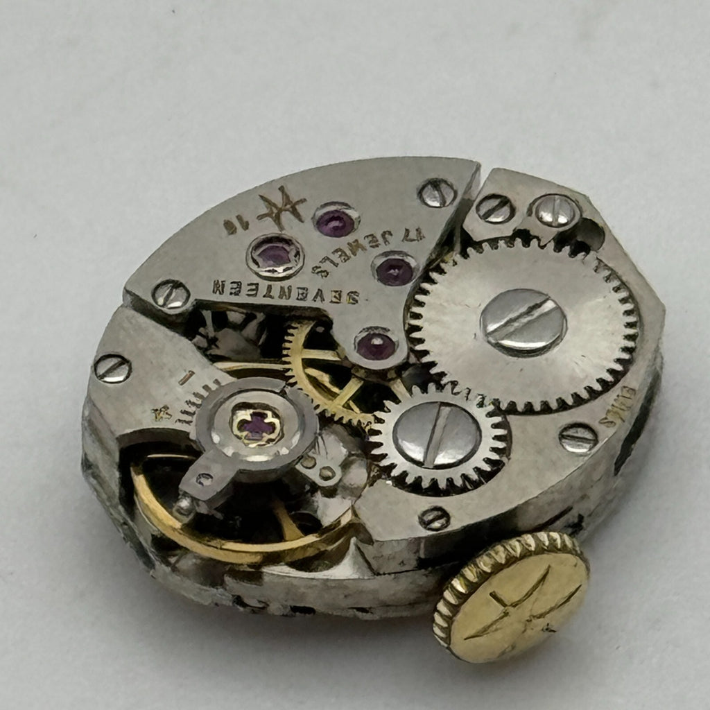 Hamilton 16 Watch Movement Ladies Manual Wind Vintage Swiss Parts 13mm