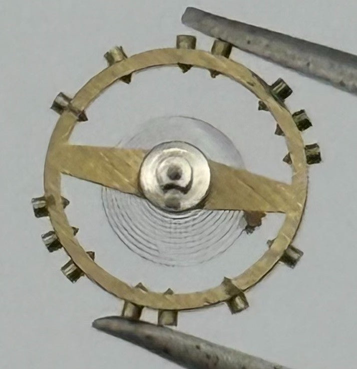 Derby 127 Balance Wheel Complete And Spring 5¼’’’ Watch Movement Parts NOS