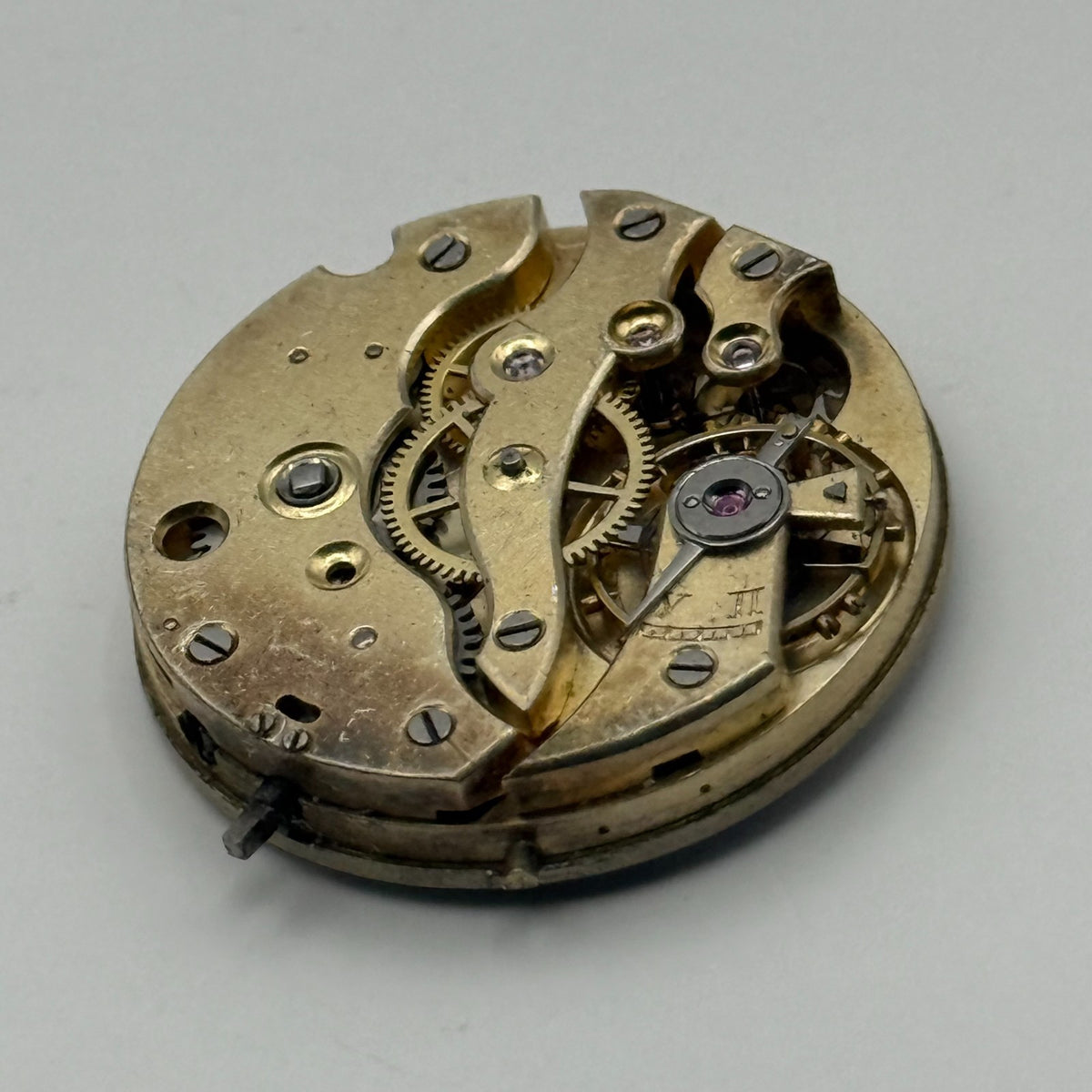 Habert Hype Pin Set Watch Movement Antique Red 12 Manual Wind Parts 25.1mm