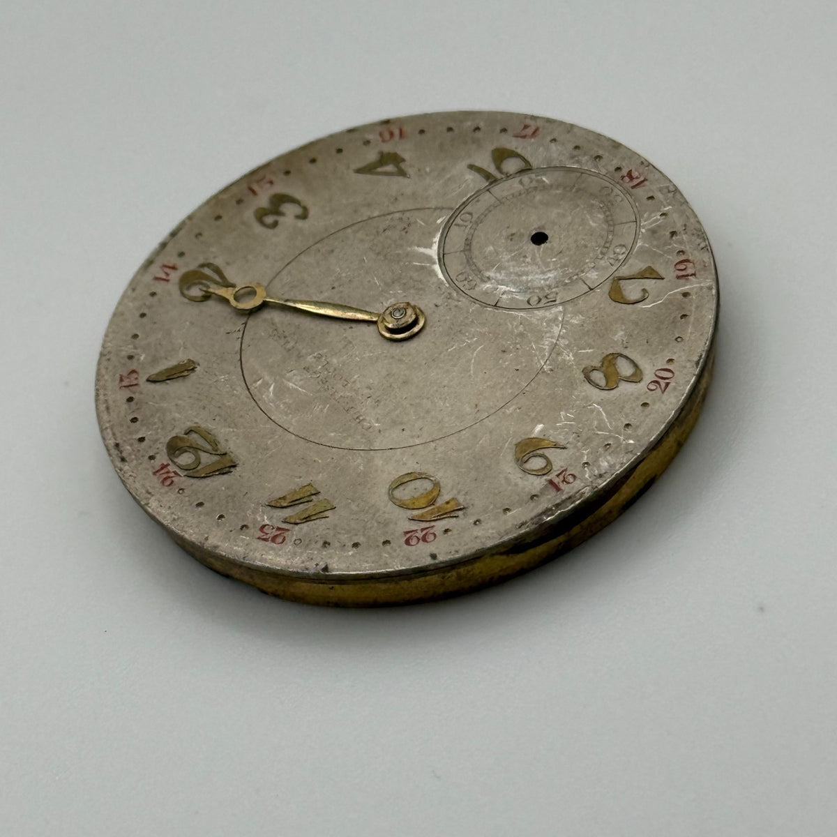 Swiss Lever Pocket Watch Movement - Tissot 18''' Hunter - Parts / Repair 41.4mm