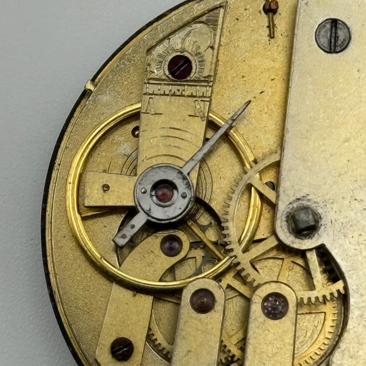 Cylinder Pocket Watch Movement - Unidentified - Antique Parts / Repair - 39.1mm