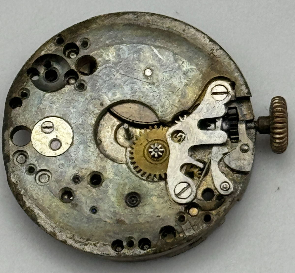 Tissot Watch Movement C.H.F & Fils Locle Rare Early Manual Wind Parts 19.7mm