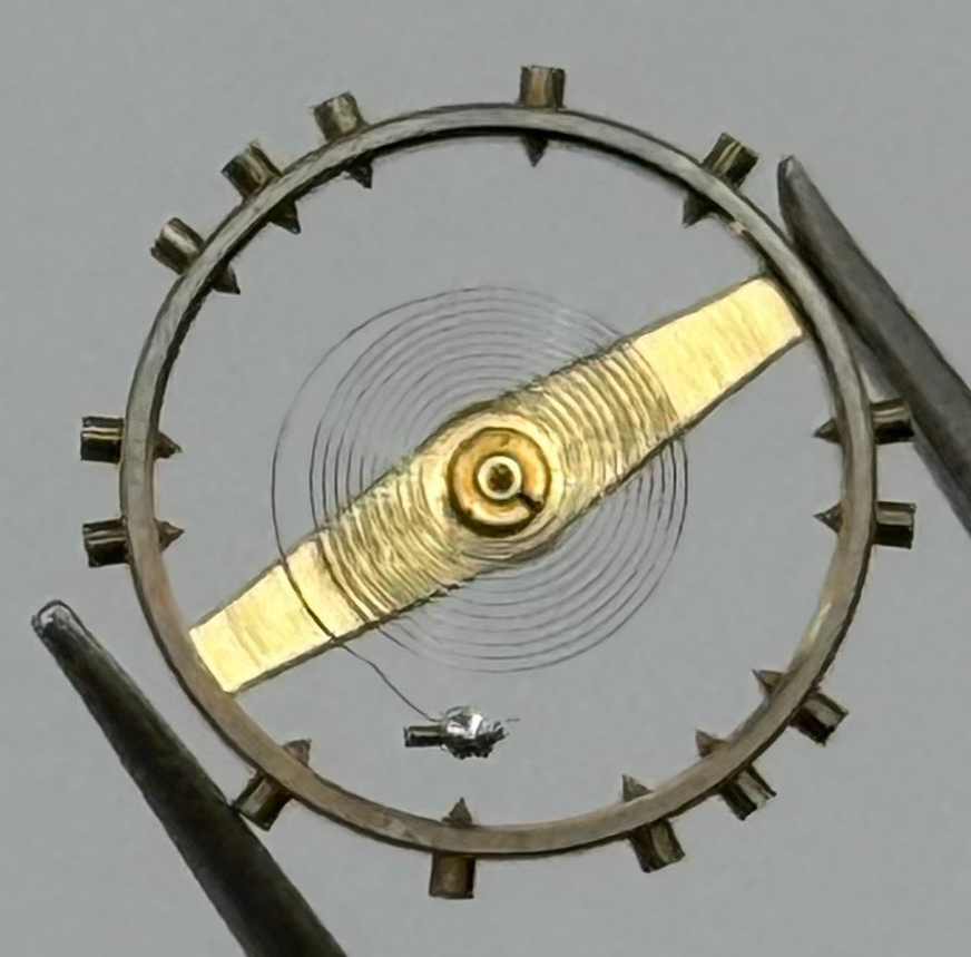FHF 67 Balance Wheel Complete And Spring Renata 609 Watch Movement Parts NOS