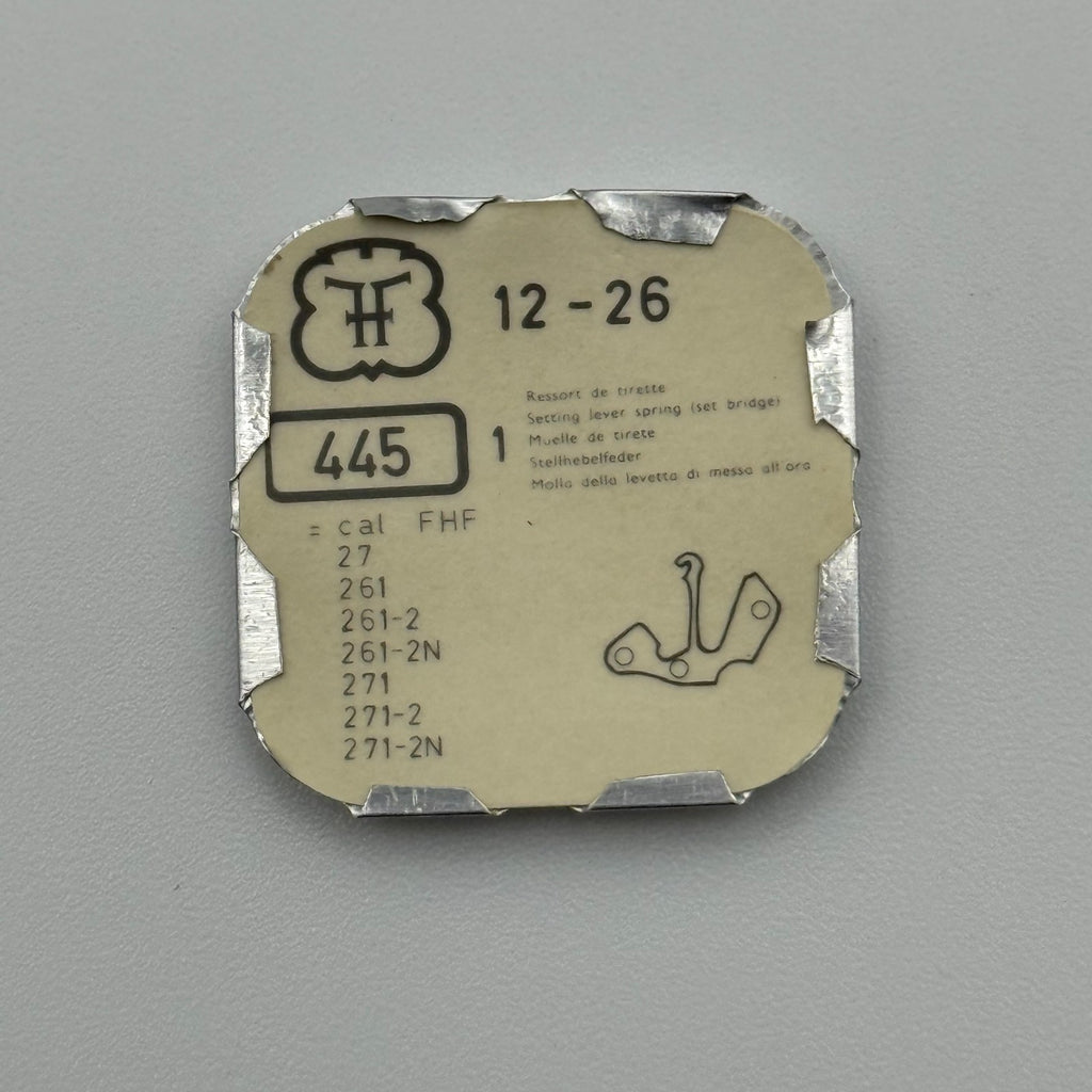 FHF 12-26 Setting Lever Spring - 445 - New Old Stock - Watch Parts