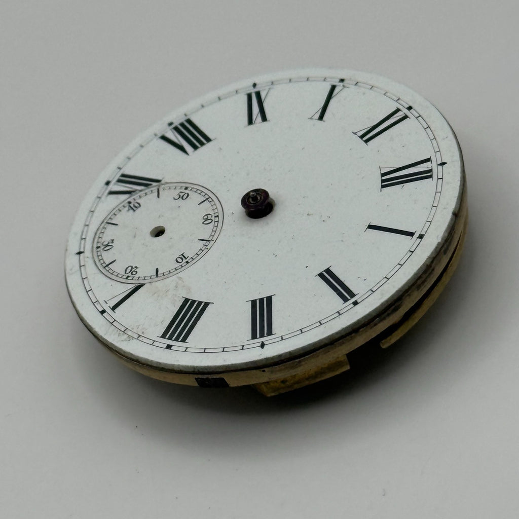 Cylinder Escapement Pocket Watch Movement - Unidentified - Parts / Repair 40.3mm