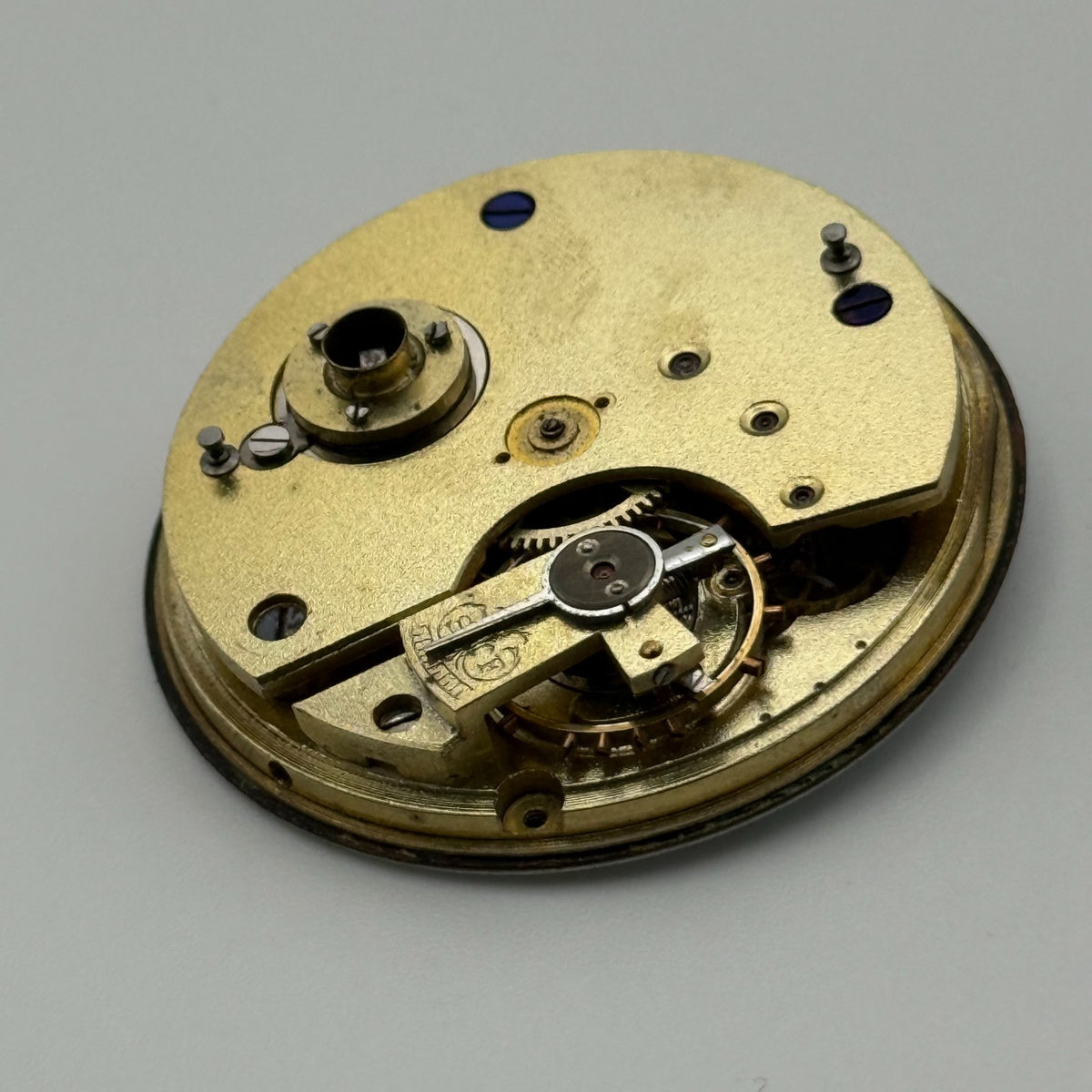 Swiss Lever Pocket Watch Movement - Unidentified - Antique Parts / Repair 42.7mm