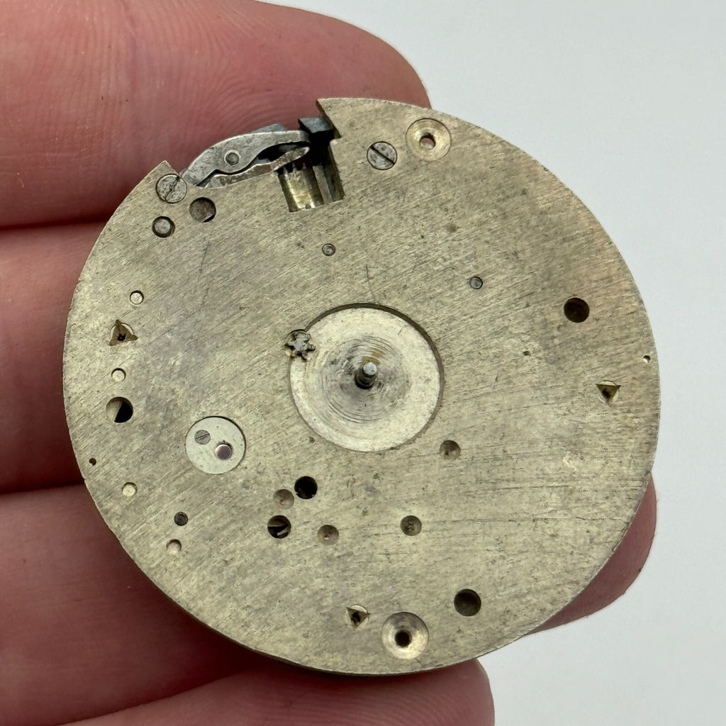 10 Jewels Pocket Watch Movement Unidentified Vintage Parts Repair 41.4mm