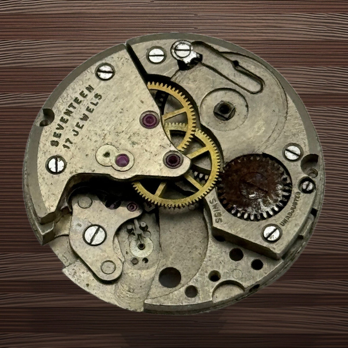 Felsa F 400 Watch Movement Men's Manual Wind 17 Jewels Swiss Parts Spares 25.9mm