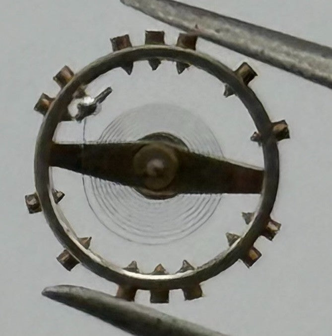 FHF 159 Balance Wheel Complete And Spring 3-10''' 190 M Watch Movement Parts