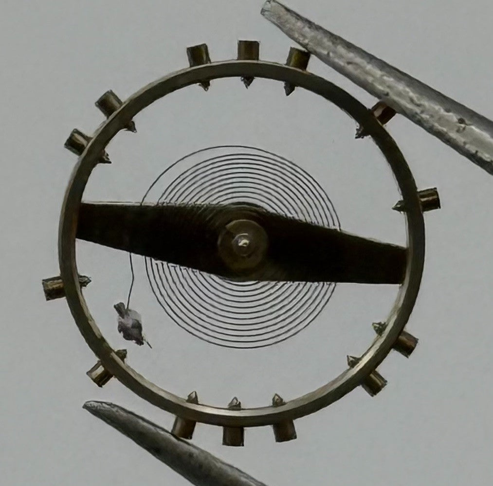 FHF 28 Balance Wheel Complete And Spring Renata 345 M Watch Movement Parts NOS