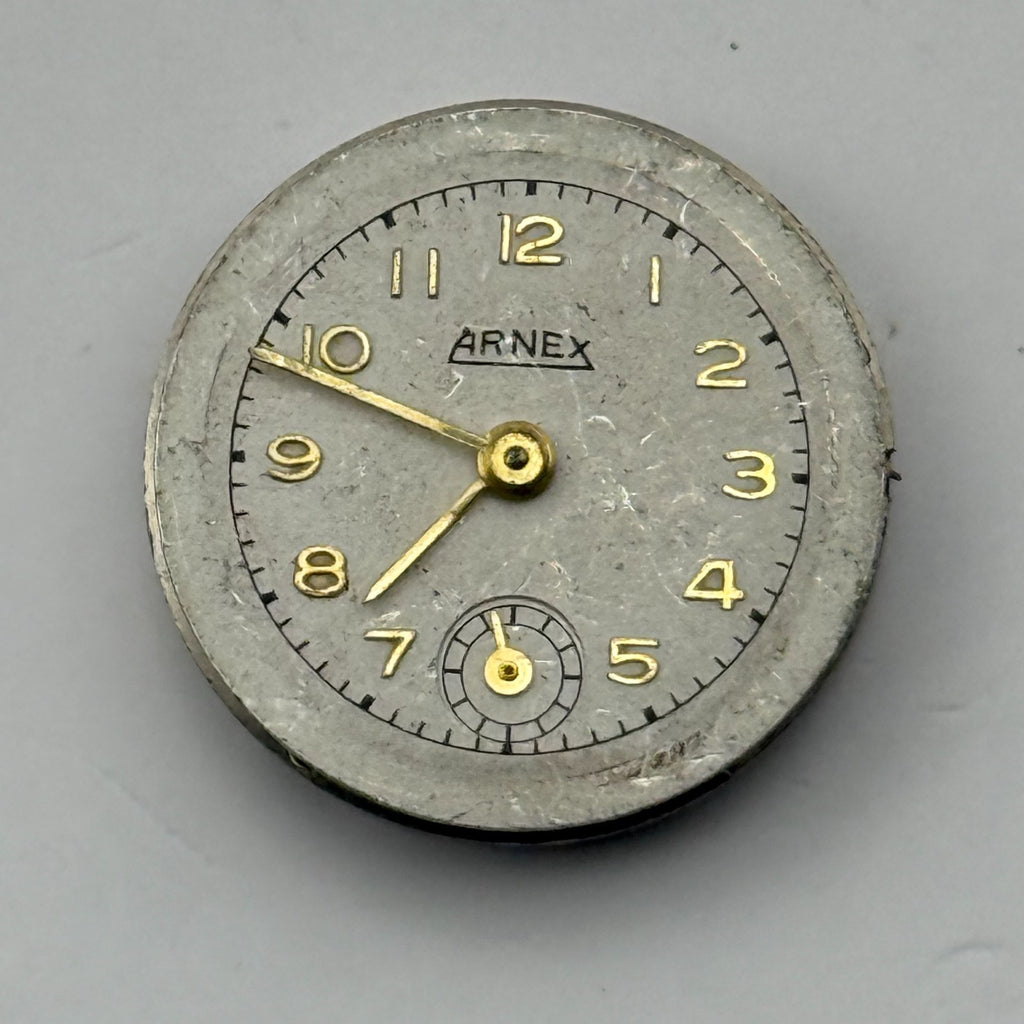 Unidentified Watch Movement Arnex 15 Jewels Swiss Manual Wind Parts 19.6mm