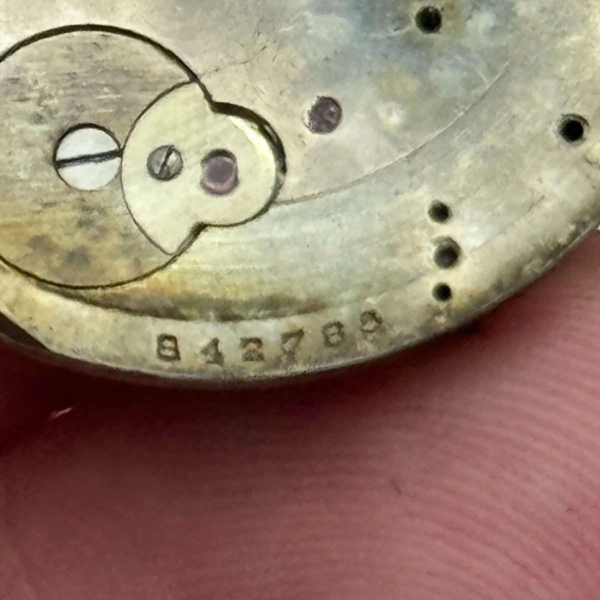 Unidentified Leaf Mark Watch Movement - Men's - For Parts / Repair - 28mm