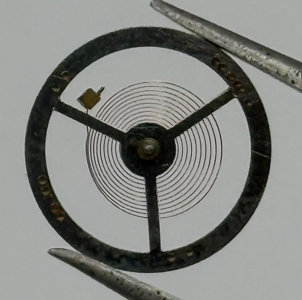 E.S. 50 Balance Wheel Complete And Spring 12’’’ Renata 1400 Watch Movement Parts