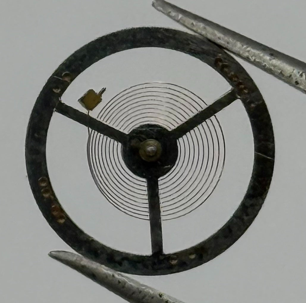 E.S. 50 Balance Wheel Complete And Spring 12’’’ Renata 1400 Watch Movement Parts