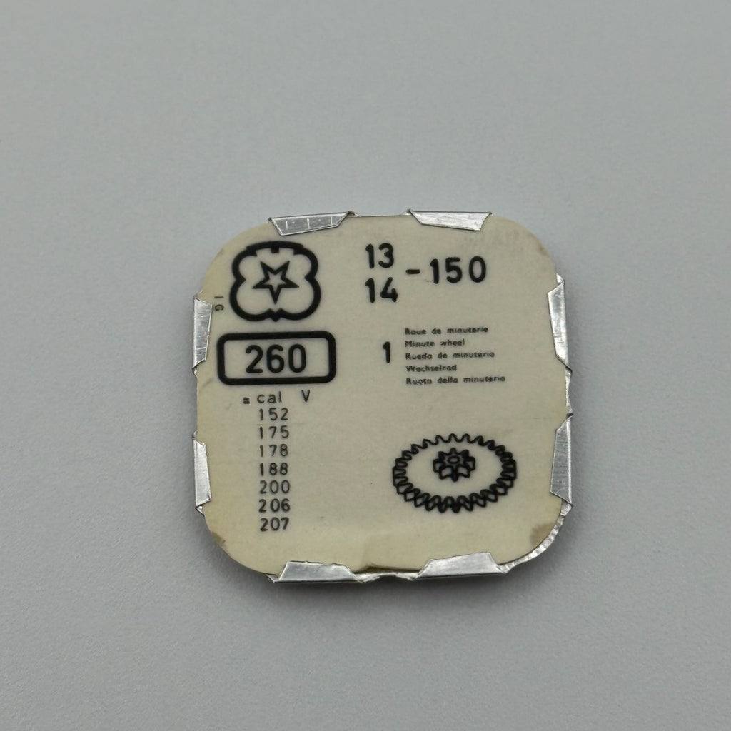 Venus 150 Minute Wheel - 13-14 - 260 - New Old Stock - Watch Parts