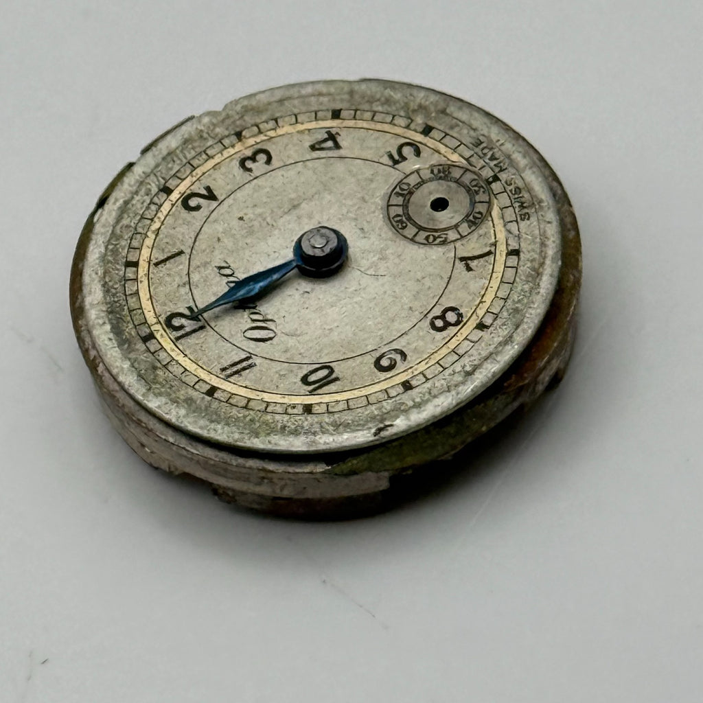 Optima Watch Movement 15 Jewels Swiss Subseconds Manual Wind Parts Repair 19.6mm