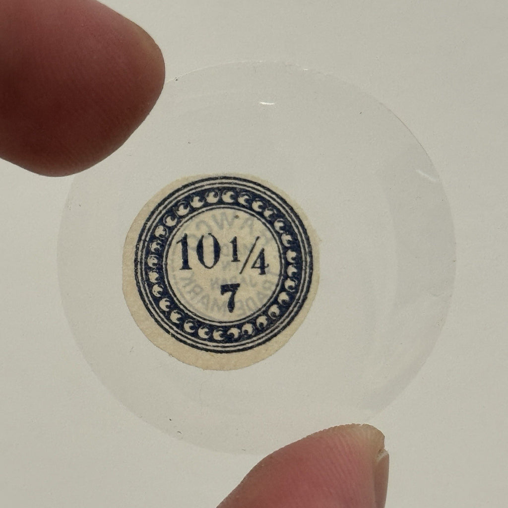 35mm Pocket Watch Glass / Crystal - 10 1/4 - 7 - 1.3mm Height - Rawco - Antique