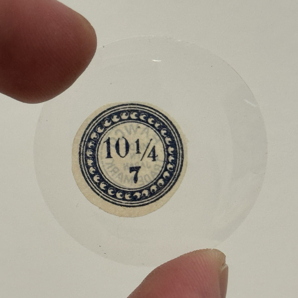 35mm Pocket Watch Glass / Crystal - 10 1/4 - 7 - 1.3mm Height - Rawco - Antique