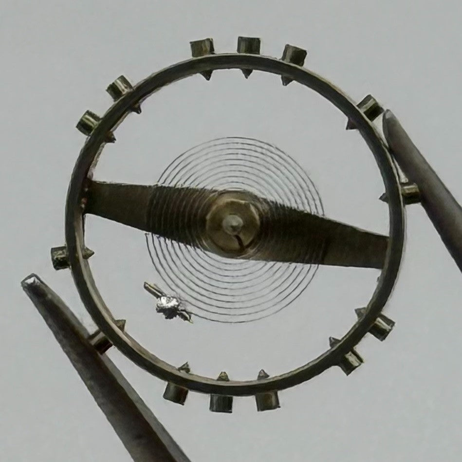 Enicar 980 Inca Balance Wheel Complete And Spring Watch Movement Parts NOS