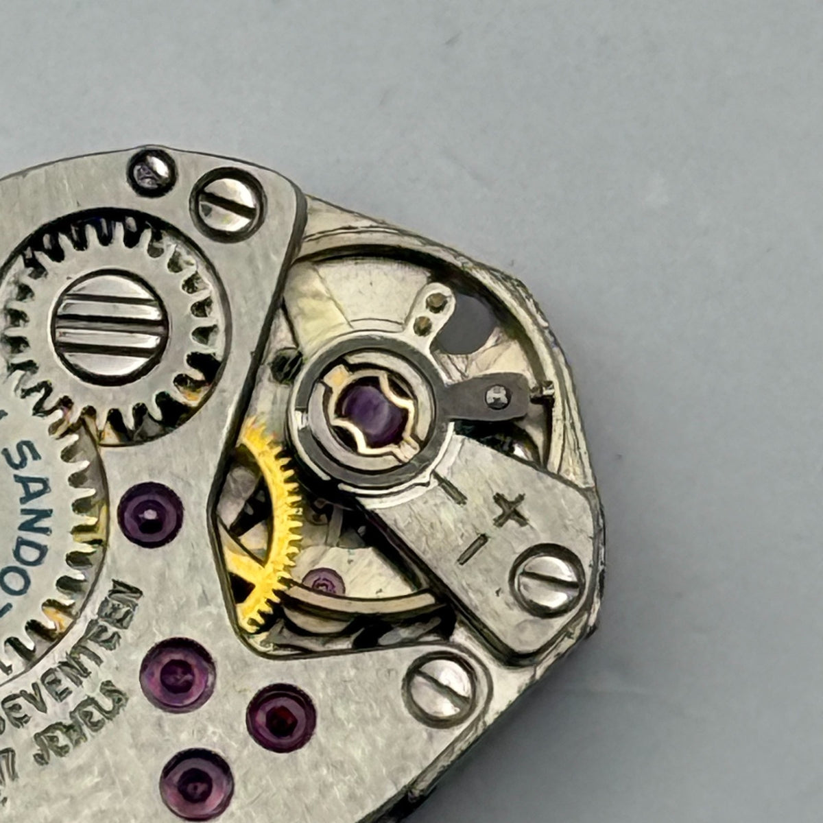 FHF 69 Watch Movement Everite 17 Jewels Swiss Manual Wind Parts Repair 15.3mm