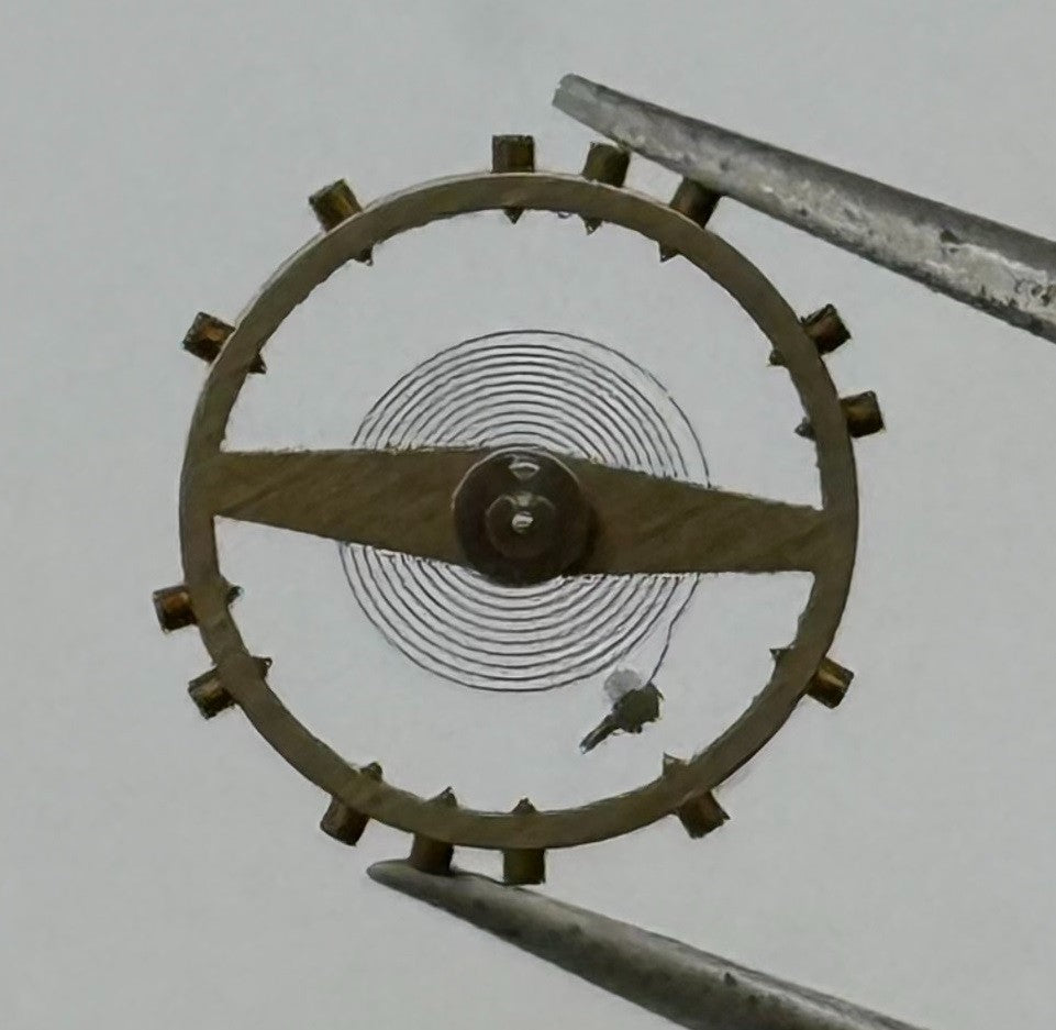 Jeambrun 23D Balance Wheel Complete And Spring 10½’’’ Watch Movement Parts NOS