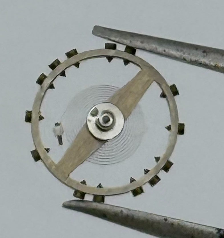 ETA 1201 Inca Balance Wheel Complete And Spring Pour Watch Movement Parts NOS