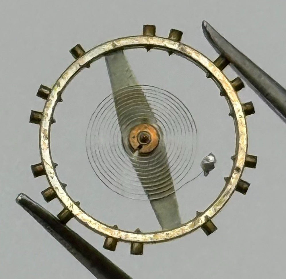 FHF 67 Balance Wheel Complete And Spring Renata 609 Watch Movement Parts NOS