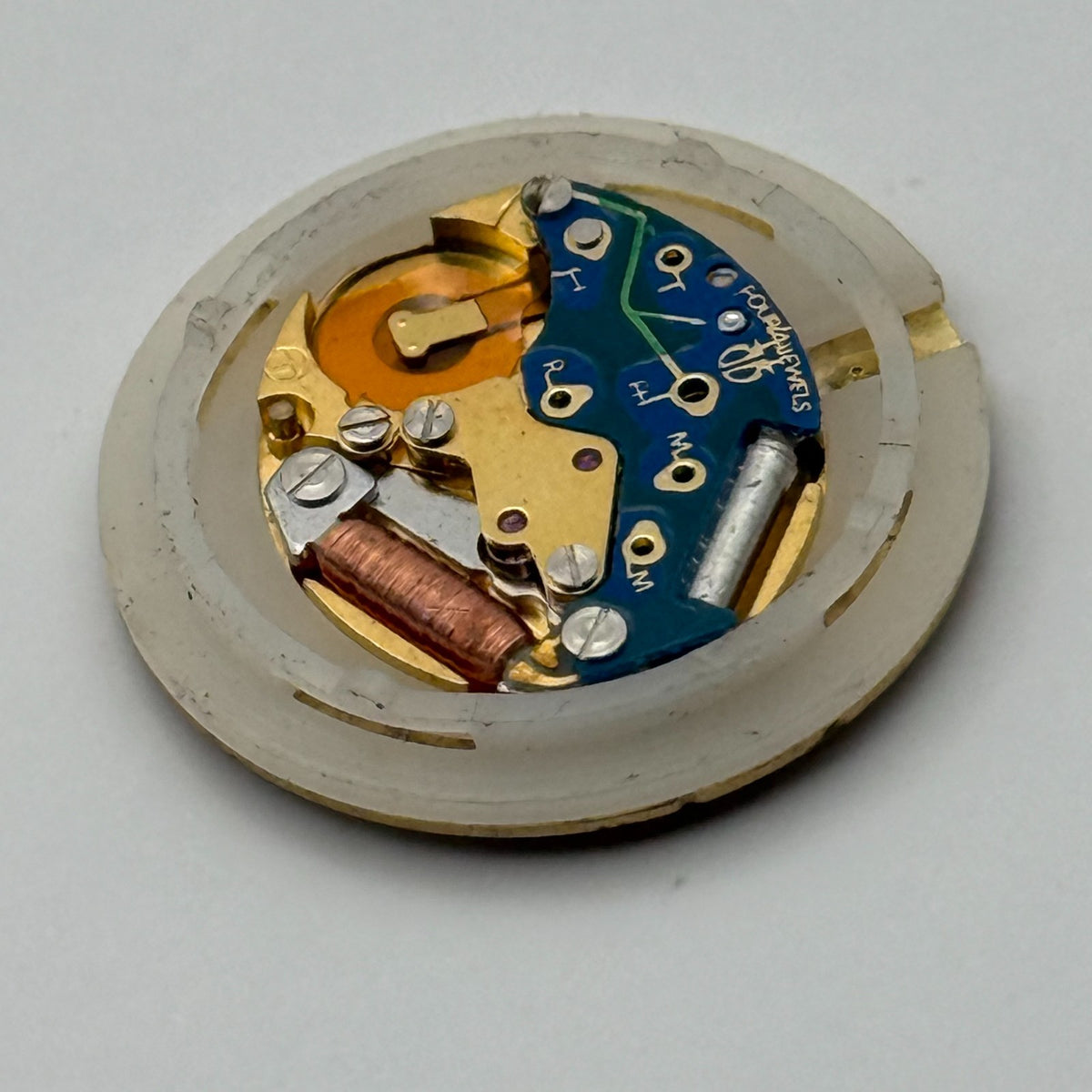 Unidentified Watch Movement Quartz Titan 4 Jewels Untested Parts Repair 13.5mm