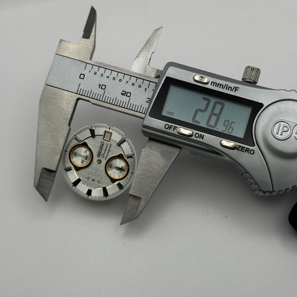 Seiko 7T62-00P8 Watch Dial Premier Chronograph Alarm Spare Parts Repair 28.9mm