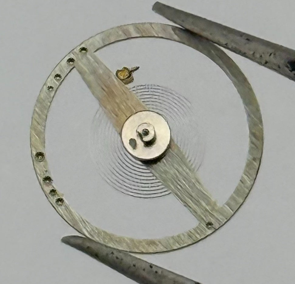 Oris 461 Balance Wheel Complete And Spring 10½’’’ 381 Watch Movement Parts NOS