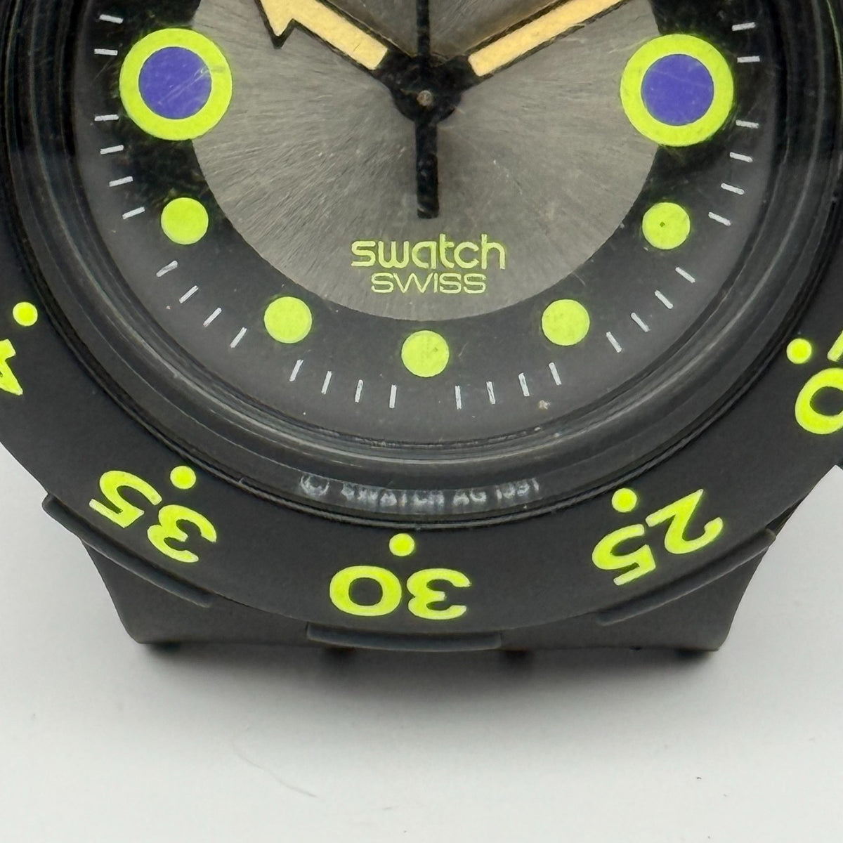 Vintage Swatch Scuba 200 Watch SDB102 Shamu Black Wave 1991 Swiss 40mm Parts