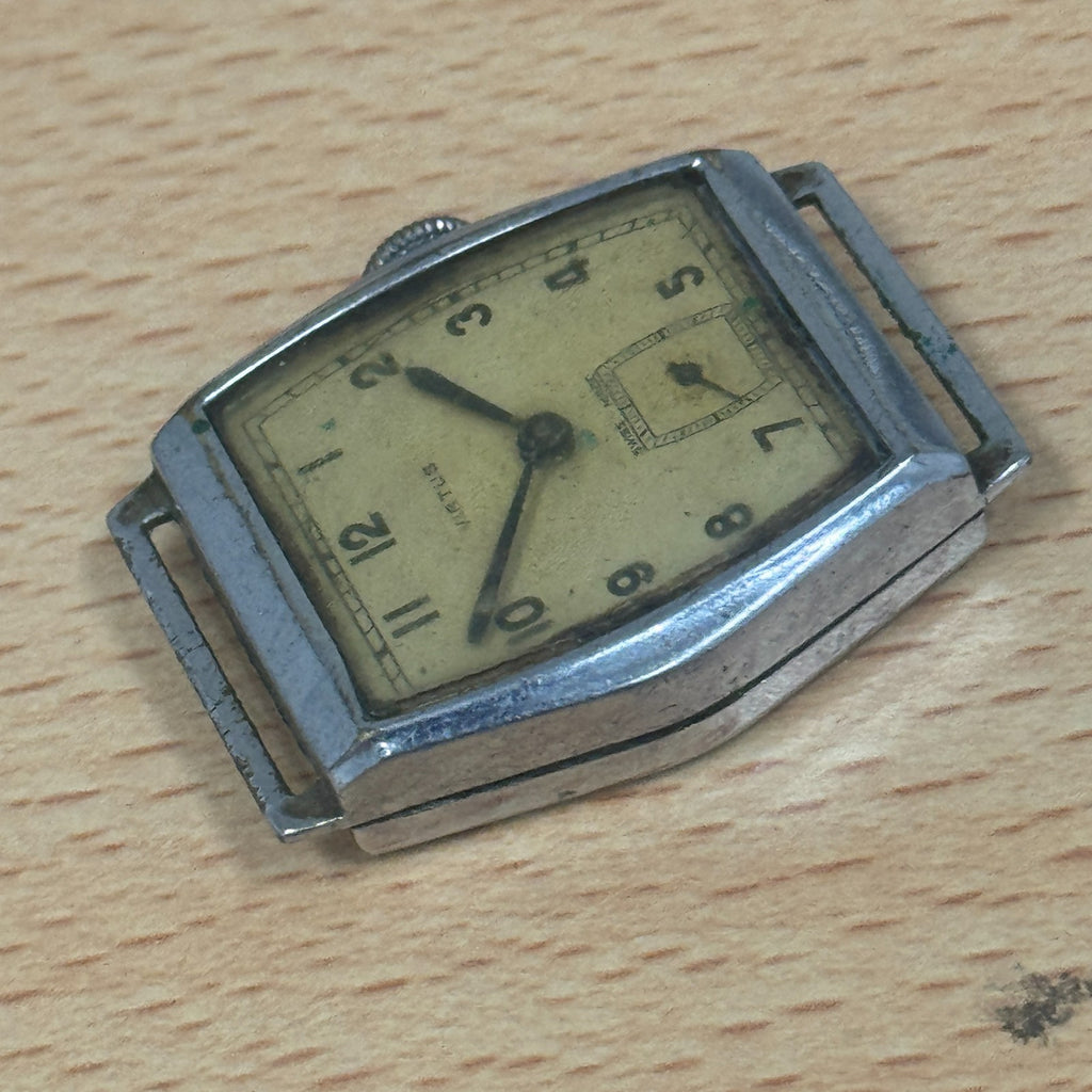 Virtus Tank Watch - Vintage Men's - Sub Seconds Dial - Spares / Repairs - 29mm