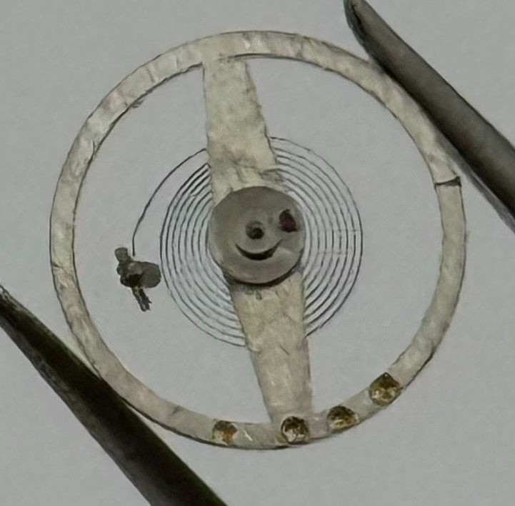 Parrenin 251 Balance Wheel Complete And Spring Pour Watch Movement Parts NOS
